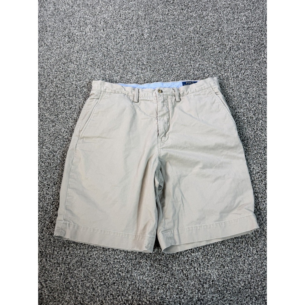 Polo Ralph Lauren Stretch Classic Fit Chino Shorts Men's Size 33 Beige Preppy